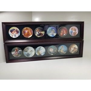 Pemberton & Oakes 1991 Mini Plate Set Framed Beautiful Children set of 12